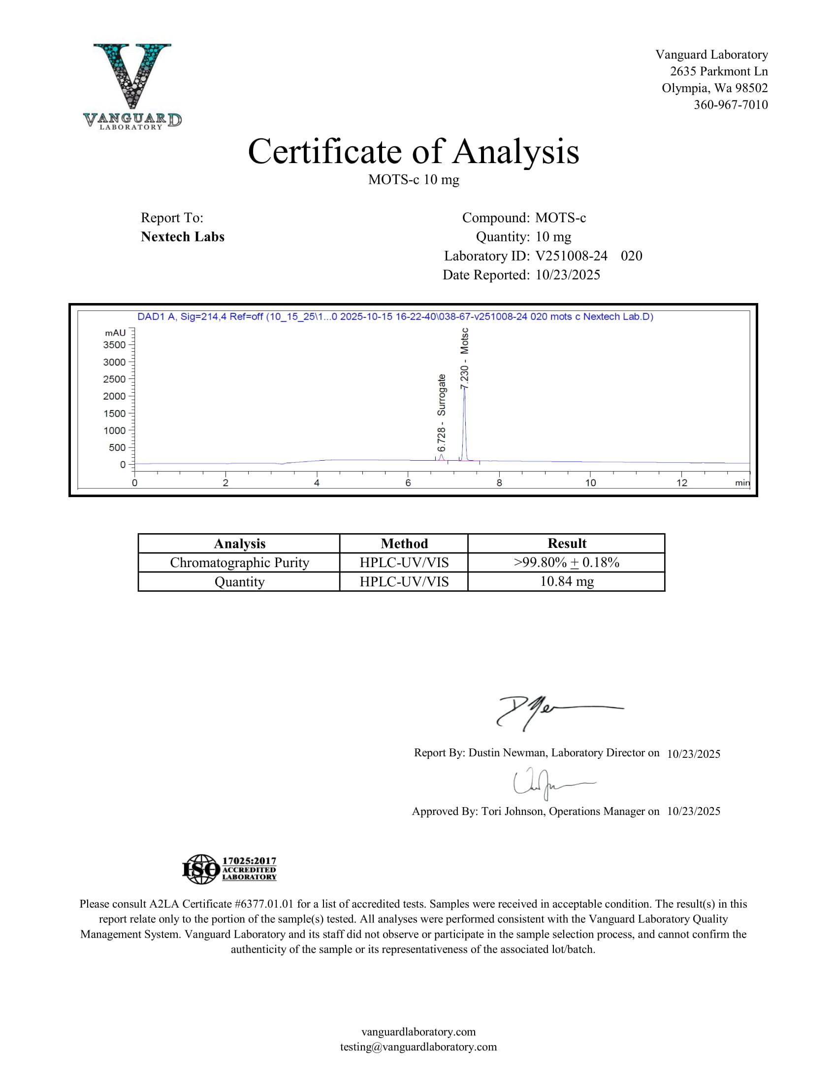 MOTS-C - 10MG - Image 2